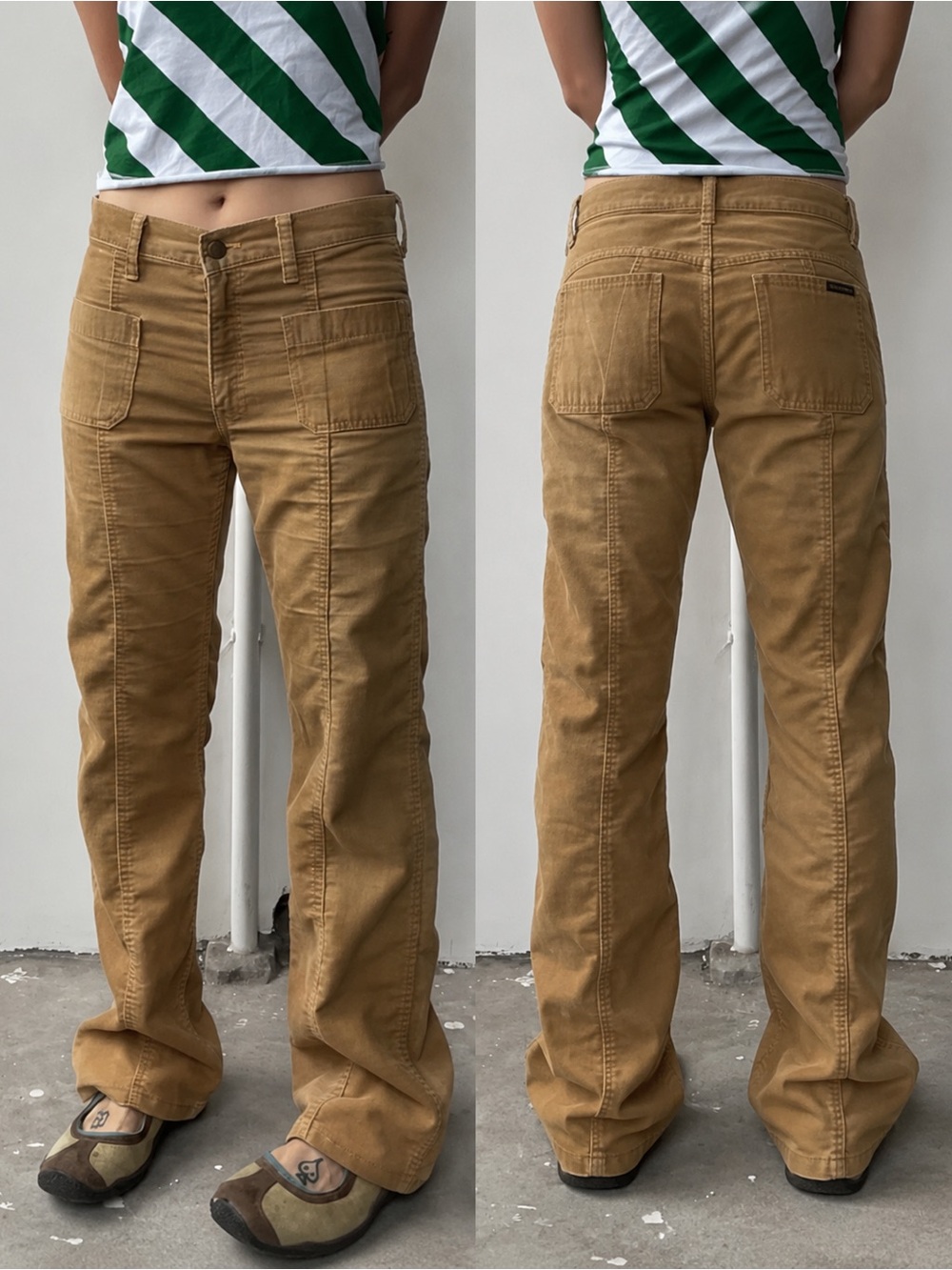 Hysteric Glamour Men's Casual Carpenter Pants in Tan